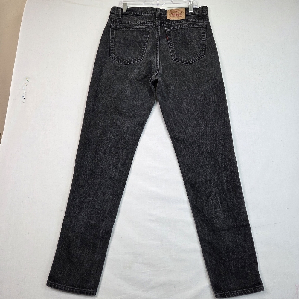 Levi’s 512 Jeans W36 L34 Made In USA Black Charcoal Wash 100% Cotton VTG Men’s
